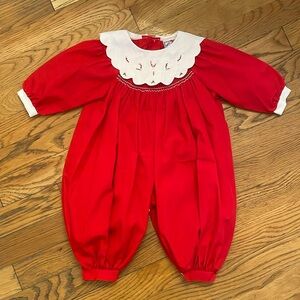 Vintage ruffle collar jumpsuit